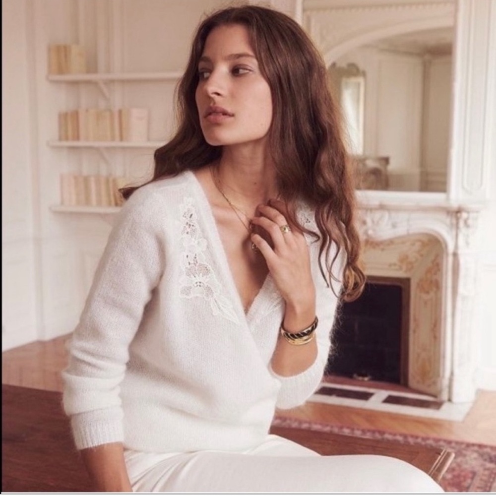 Sezane timothee wrap sweater